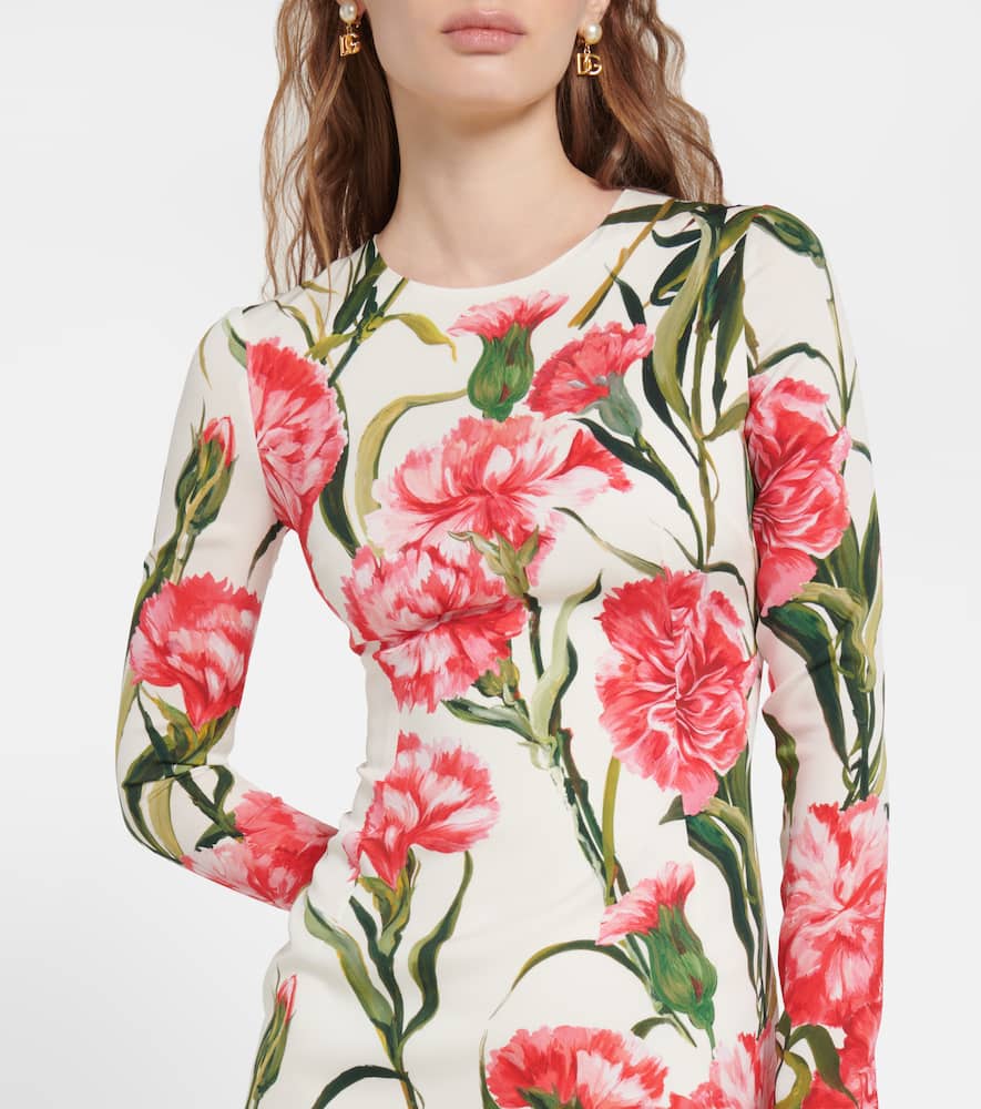 Dolce&Gabbana Floral charmeuse minidress