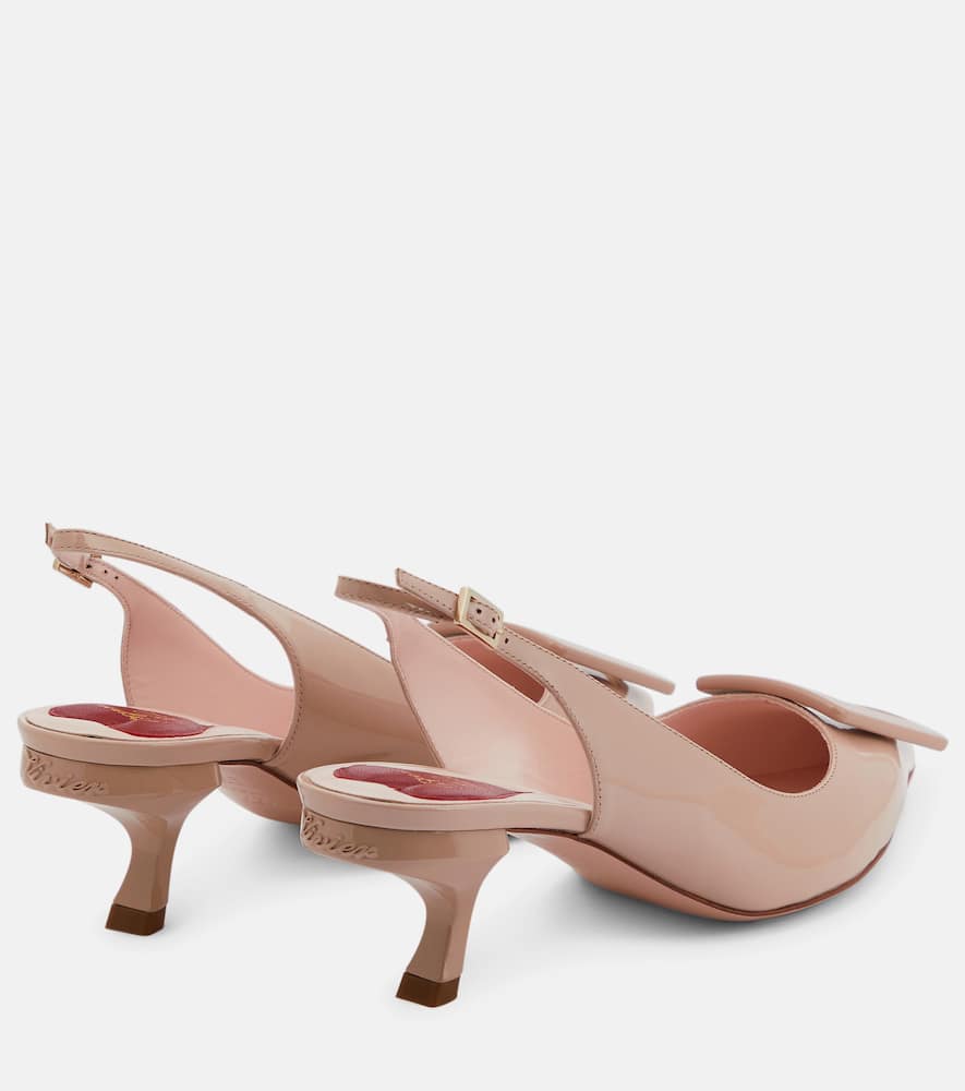 Roger Vivier Virgule leather slingback pumps