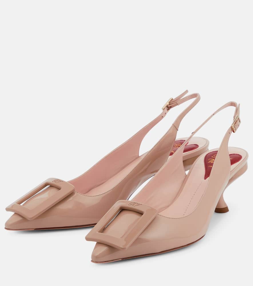 Roger Vivier Virgule leather slingback pumps