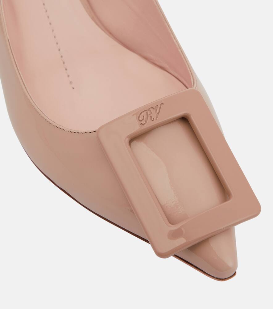 Roger Vivier Virgule leather slingback pumps