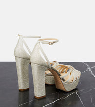 Jimmy Choo Isra glitter platform sandals