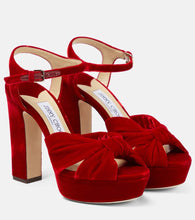 Jimmy Choo Heloise 120 velvet platform sandals