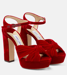 Jimmy Choo Heloise 120 velvet platform sandals