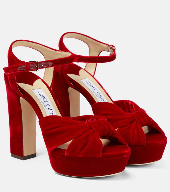 Jimmy Choo Heloise 120 velvet platform sandals