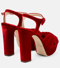 Jimmy Choo Heloise 120 velvet platform sandals