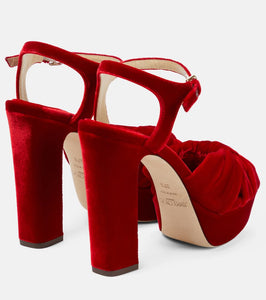 Jimmy Choo Heloise 120 velvet platform sandals
