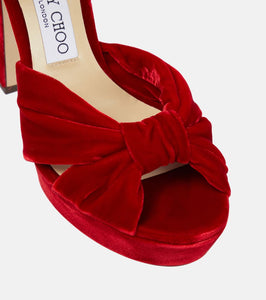 Jimmy Choo Heloise 120 velvet platform sandals