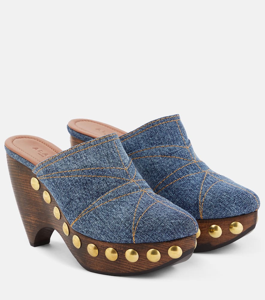 Alaia Le Sabot denim mules