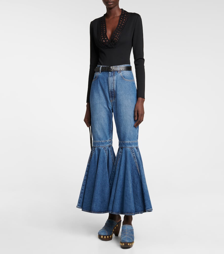 Alaia Le Sabot denim mules
