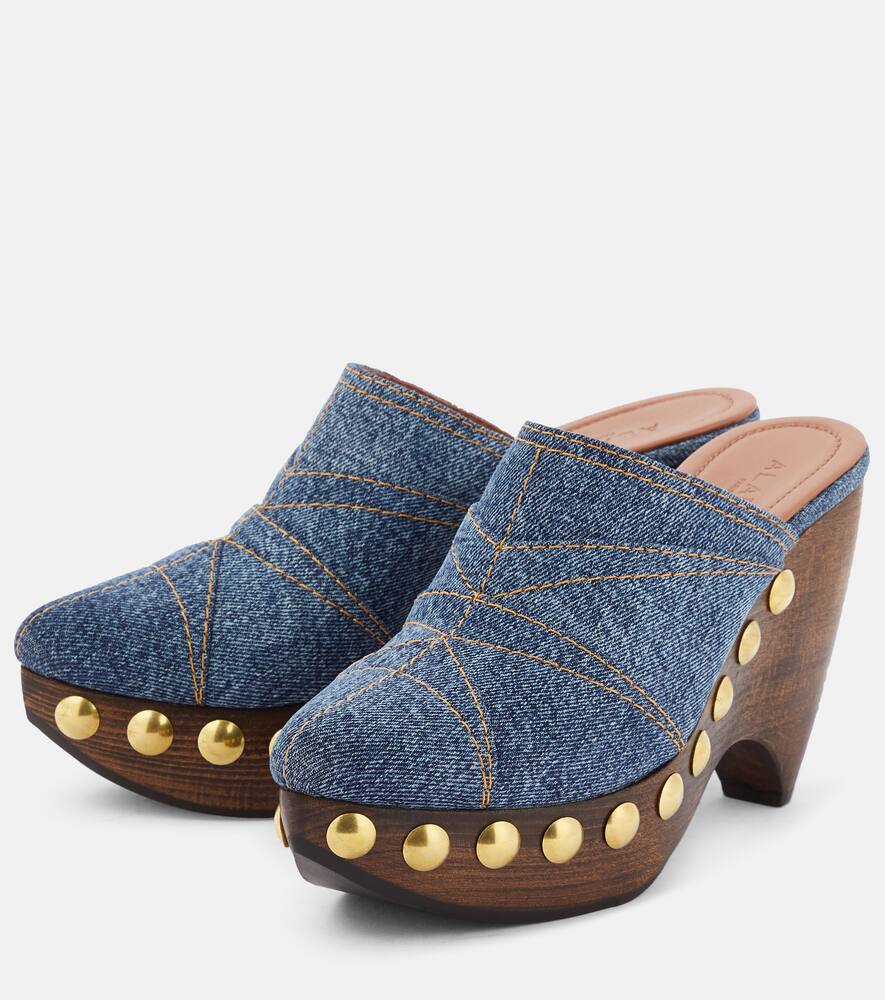 Alaia Le Sabot denim mules