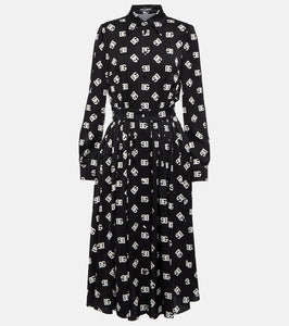 Dolce&Gabbana Logo silk-blend midi dress