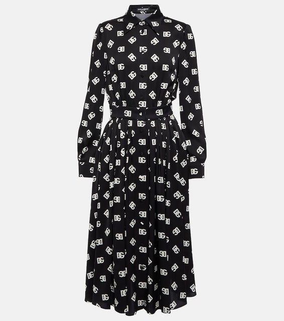 Dolce&Gabbana Logo silk-blend midi dress