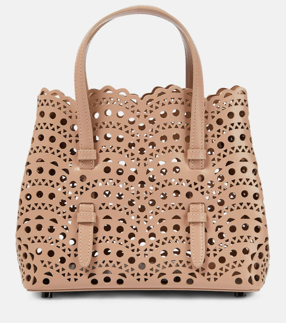 Alaia Le Mina 20 Vienne Wave leather tote bag. Shop Alaia Top-Handle Bags for women now.