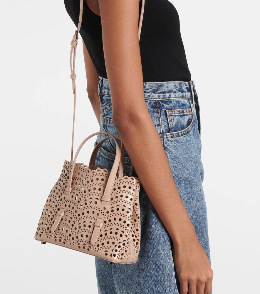 Alaia Le Mina 20 Vienne Wave leather tote bag