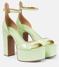 Valentino Garavani VLogo patent leather platform sandals