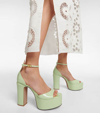 Valentino Garavani VLogo patent leather platform sandals