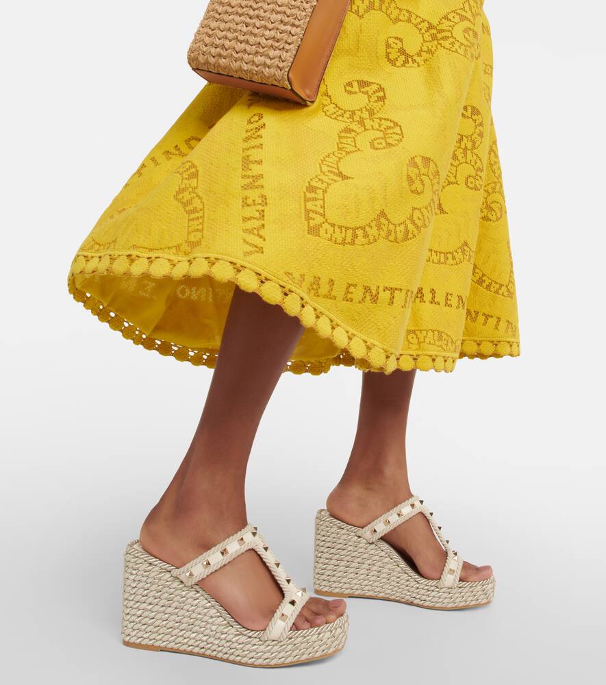 Valentino Garavani Rockstud leather wedge sandals