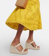 Valentino Garavani Rockstud leather wedge sandals