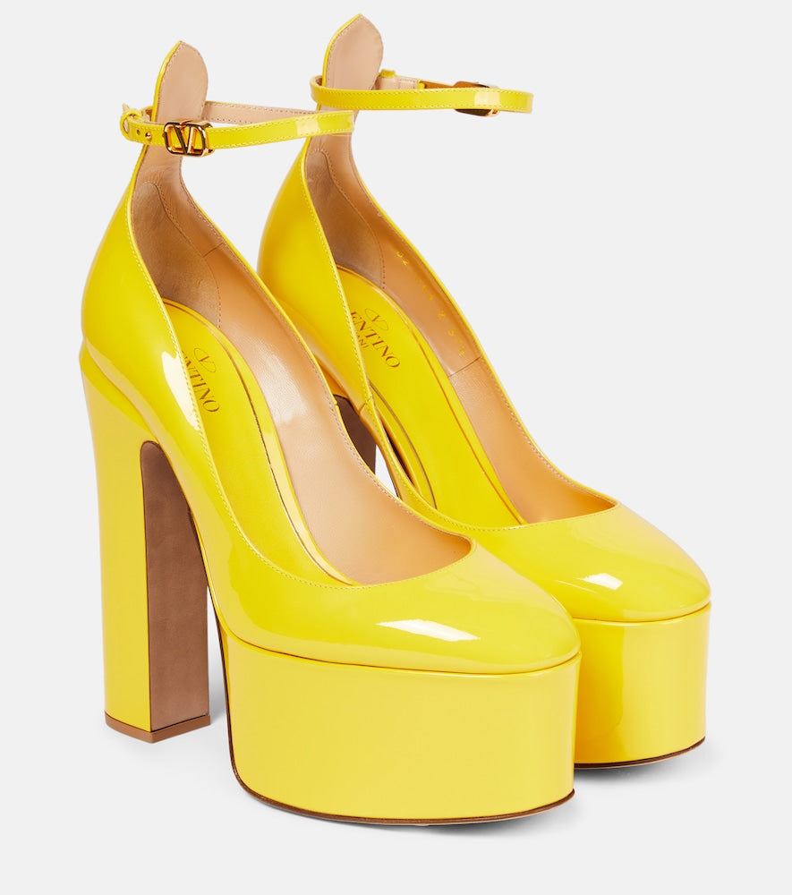 Valentino Garavani Tan-Go 155 patent leather platform pumps