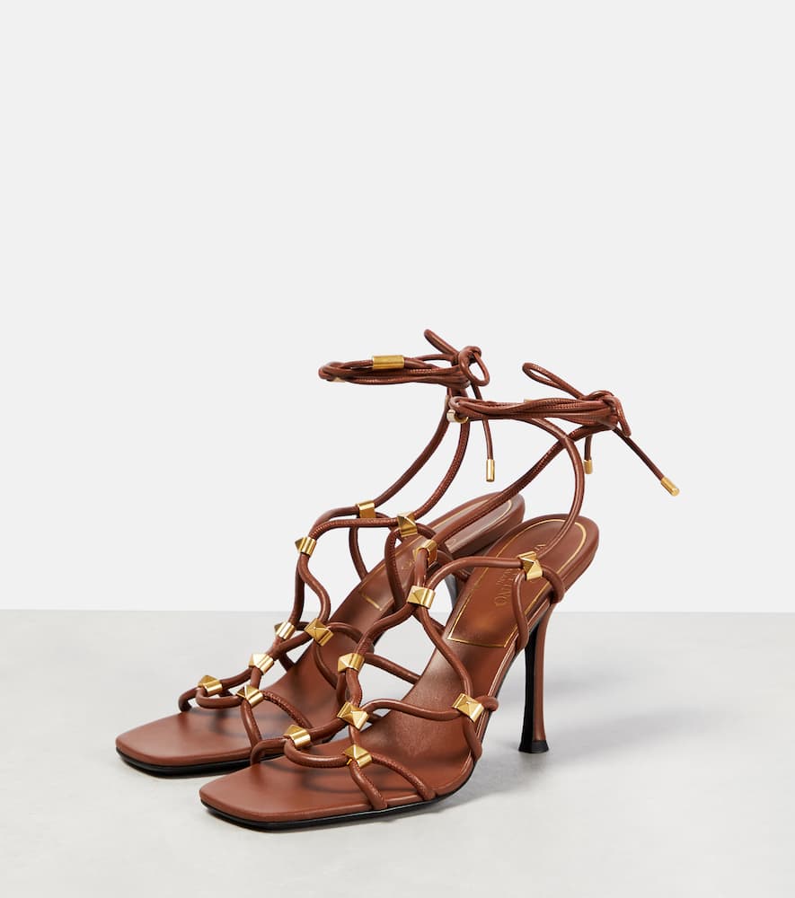 Valentino Garavani Rockstud Net leather sandals