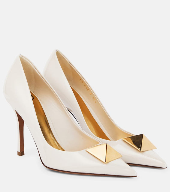Valentino Garavani One Stud patent leather pumps