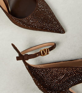 Valentino Garavani Tan-Go embellished leather pumps