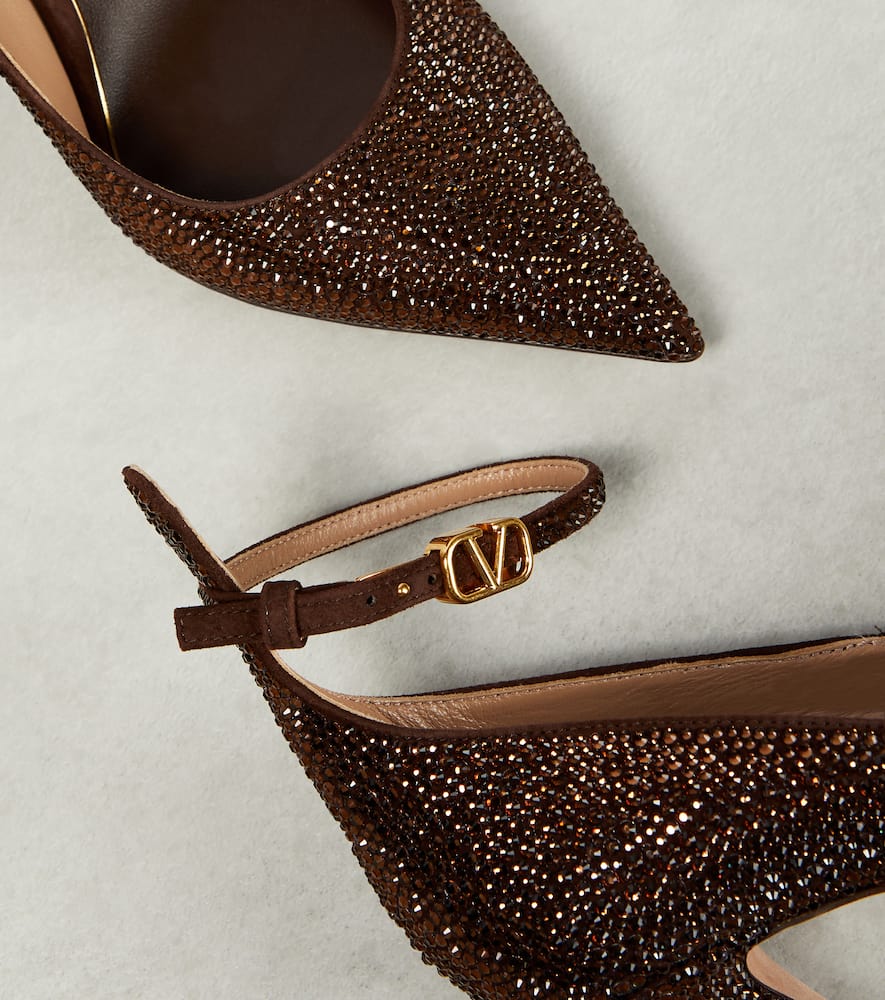 Valentino Garavani Tan-Go embellished leather pumps