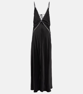 Stella McCartney Crystal-embellished satin gown