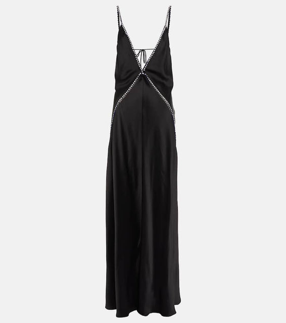 Stella McCartney Crystal-embellished satin gown