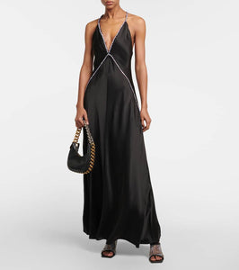 Stella McCartney Crystal-embellished satin gown