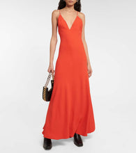 Stella McCartney V-neck crêpe gown