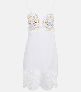 Stella McCartney Eyelet cotton-blend minidress