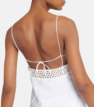 Stella McCartney Eyelet cotton-blend minidress