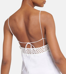 Stella McCartney Eyelet cotton-blend minidress