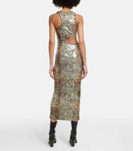 Stella McCartney Sequined cutout midi dress