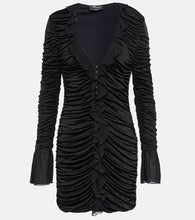 Blumarine Deep V-neck ruched minidress