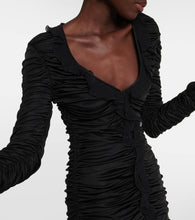Blumarine Deep V-neck ruched minidress