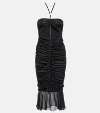 Blumarine Ruched jersey midi dress