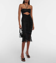 Blumarine Ruched jersey midi dress