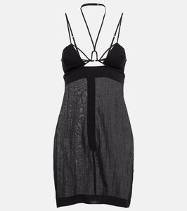 Nensi Dojaka Cutout halterneck cotton minidress