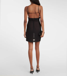Nensi Dojaka Cutout halterneck cotton minidress