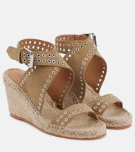 Isabel Marant Iriane studded suede espadrille wedges