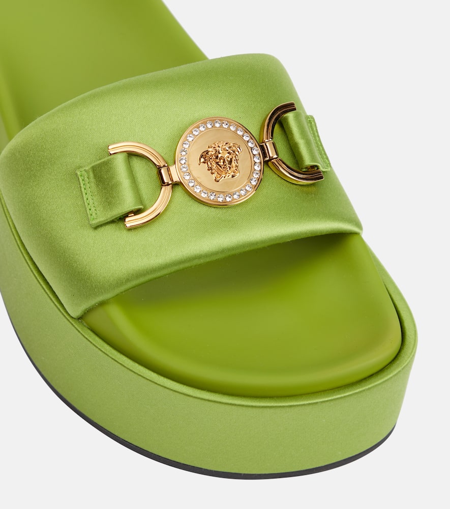 Versace Medusa Biggie satin platform slides