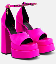 Versace Medusa Aevitas satin platform sandals