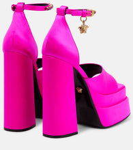 Versace Medusa Aevitas satin platform sandals
