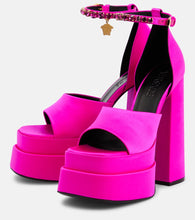 Versace Medusa Aevitas satin platform sandals