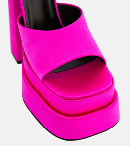Versace Medusa Aevitas satin platform sandals