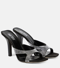 Paris Texas Kate embellished satin mules