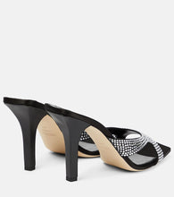 Paris Texas Kate embellished satin mules