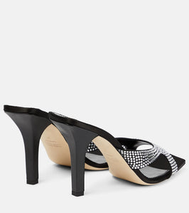 Paris Texas Kate embellished satin mules